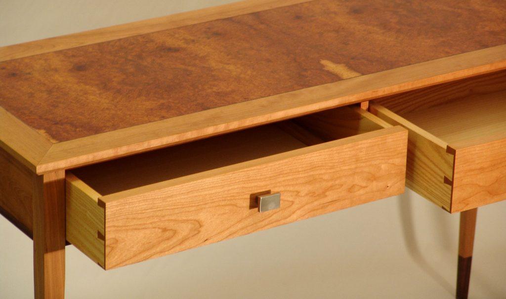 Burr inlay side table