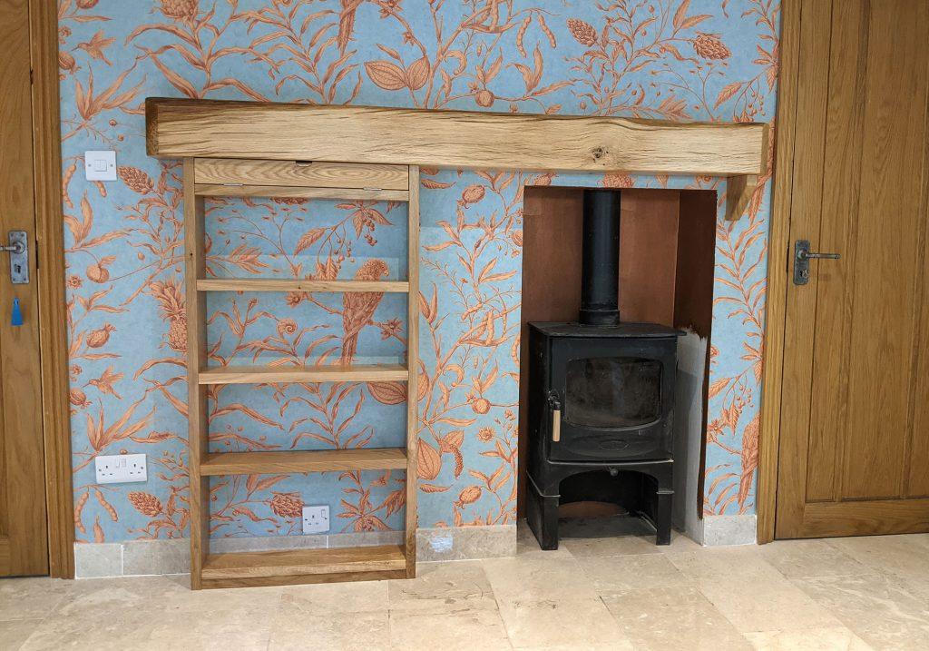 Fireplace Mantel and Shelving